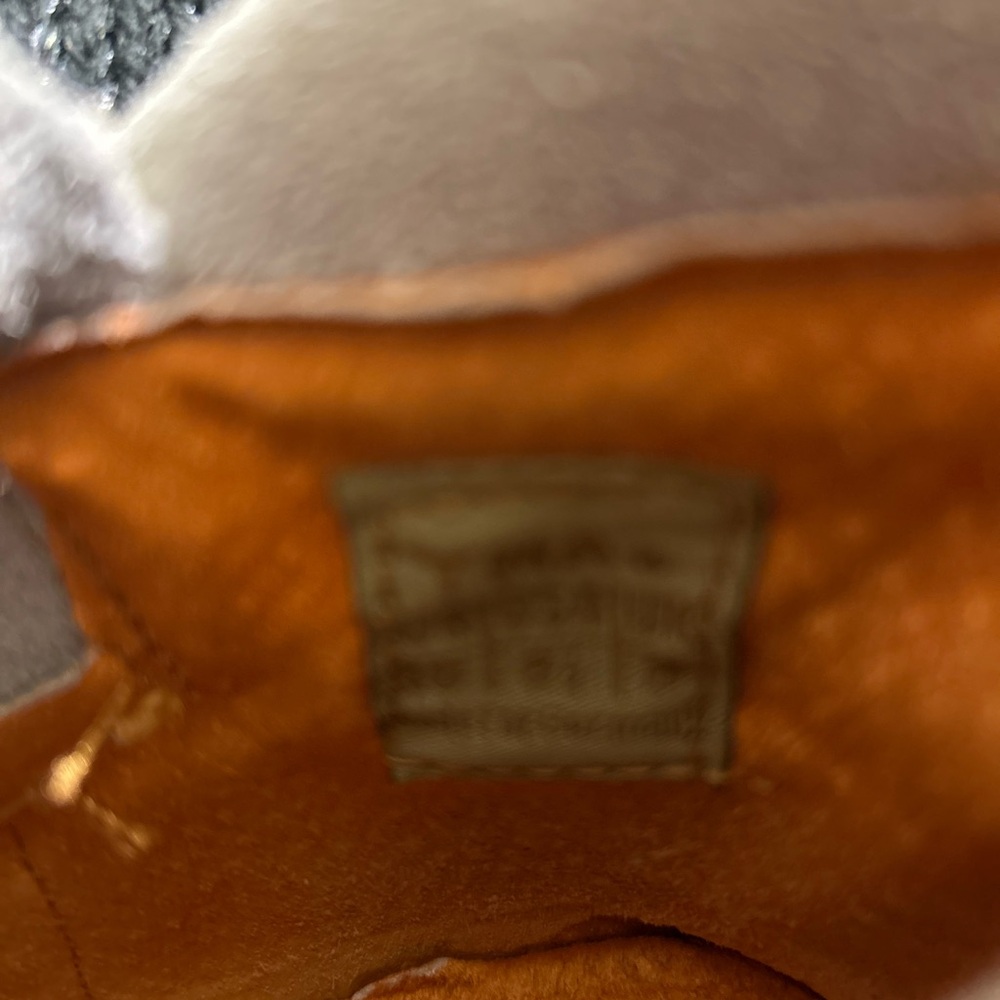 TMA Eyes Beige Newspaper-Print Leather Ankle Boots - Picture 11 of 14